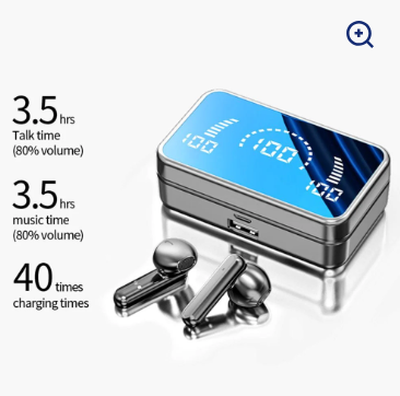 Wireless Bluetooth Earphone In-ear Super Long Standby Wireless Headsets With Mic LED Stereo Audio Sport Earbuds