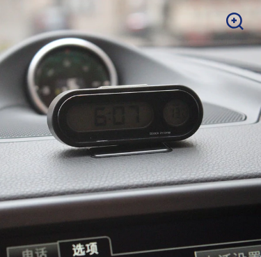 Car Clock Thermometer Two-in-one Luminous Electronic Watch Car