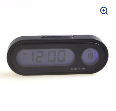 Car Clock Thermometer Two-in-one Luminous Electronic Watch Car
